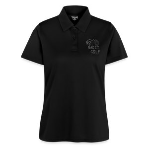 Not Nakey Golf Ladies Polo - black