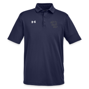 Not Nakey Golf Under Armour Polo - navy/white