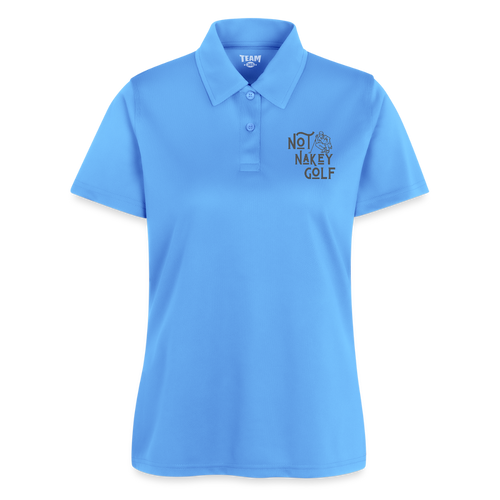 Not Nakey Golf Ladies Polo - light blue