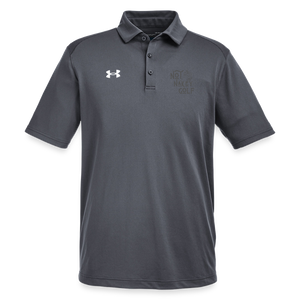 Not Nakey Golf Under Armour Polo - gray/white