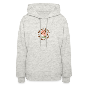 Beach More Worry Less Ladies Hoodie - heather oatmeal