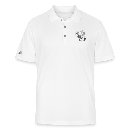 Not Nakey Golf Adidas Polo - white