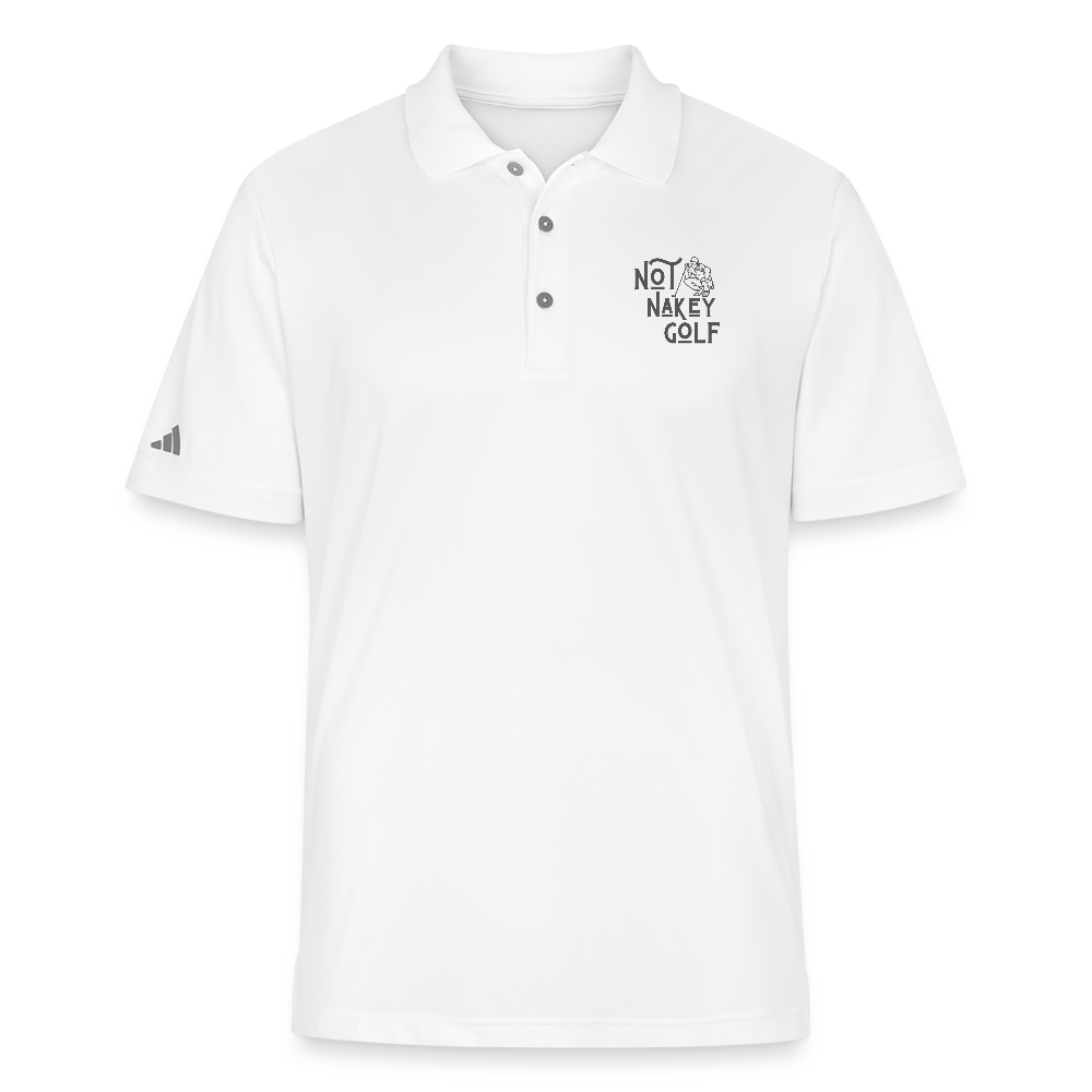 Not Nakey Golf Adidas Polo - white