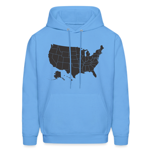 Outline States Hoodie - carolina blue