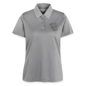 Not Nakey Golf Ladies Polo - graphite