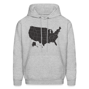 Outline States Hoodie - heather gray
