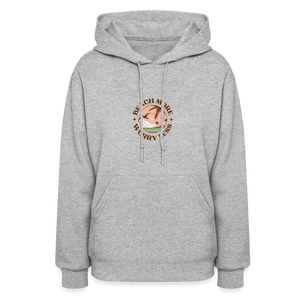 Beach More Worry Less Ladies Hoodie - heather gray