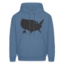 Outline States Hoodie - denim blue