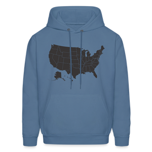 Outline States Hoodie - denim blue