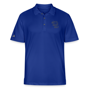 Not Nakey Golf Adidas Polo - royal blue