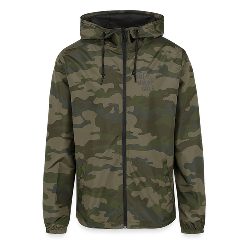 Not Nakey Golf Windbreaker Jacket - green camo