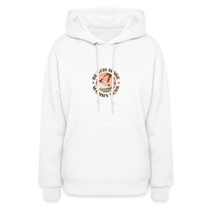 Beach More Worry Less Ladies Hoodie - white