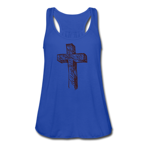 Cross Flowy Tank - royal blue