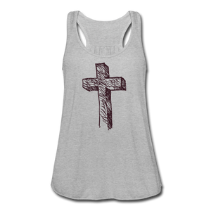 Cross Flowy Tank - heather gray