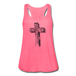 Cross Flowy Tank - neon pink