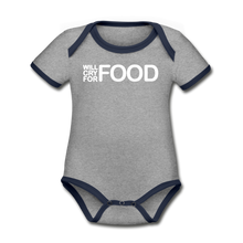 Will Cry For Food Baby - heather gray/navy