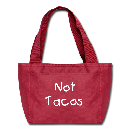Not Tacos Lunch Bag - red