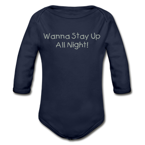 Wanna Stay Up Baby - dark navy