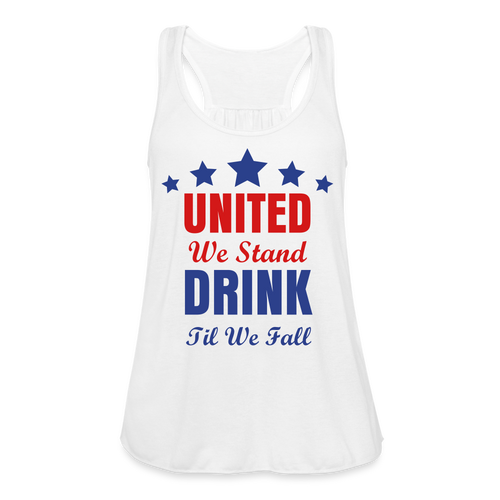 Drink Til We Fall Flowy Tank - white