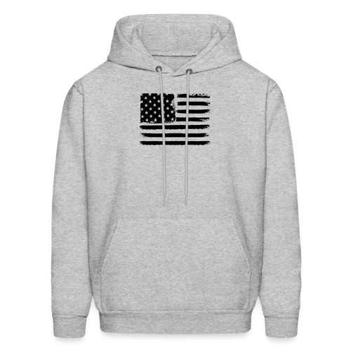 American Flag Hoodie - heather gray