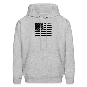American Flag Hoodie - heather gray