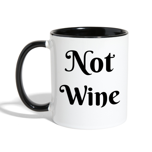 Not Wine Mug - white/black