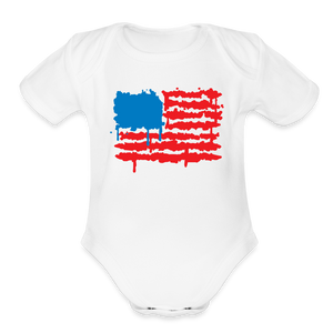 Graffiti Flag Onesie - white