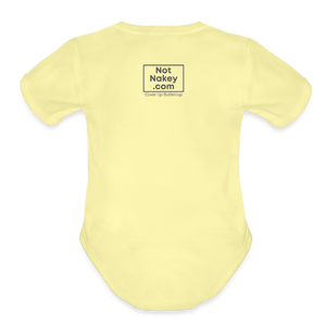 Graffiti Flag Onesie - washed yellow