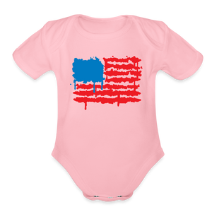 Graffiti Flag Onesie - light pink