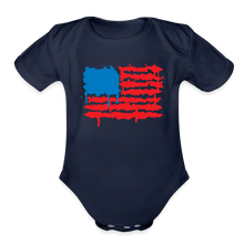 Graffiti Flag Onesie - dark navy