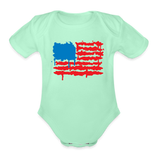 Graffiti Flag Onesie - light mint