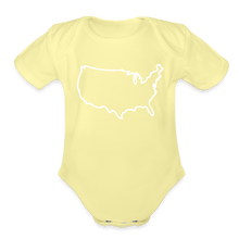 Outline America Onesie - washed yellow