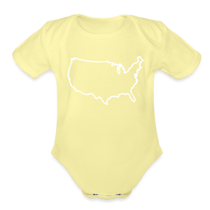 Outline America Onesie - washed yellow