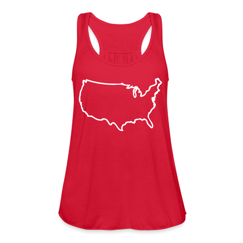 Outline America flowy Tank - red