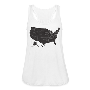 Outline States Flowy Tank - white