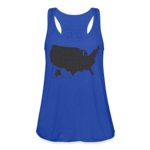 Outline States Flowy Tank - royal blue