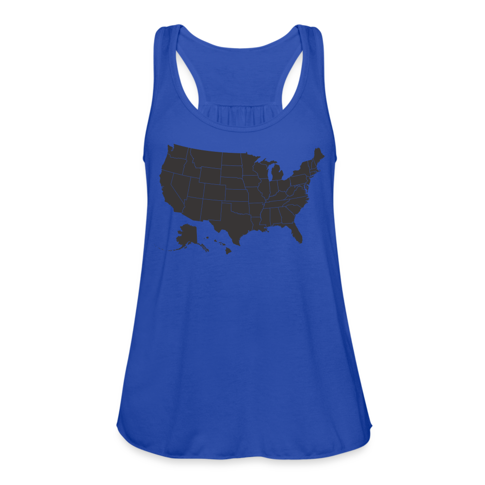 Outline States Flowy Tank - royal blue