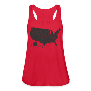 Outline States Flowy Tank - red